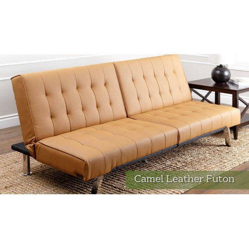 Greyleigh™ Nuneaton Twin 71'' Wide Faux Leather Split Back Convertible